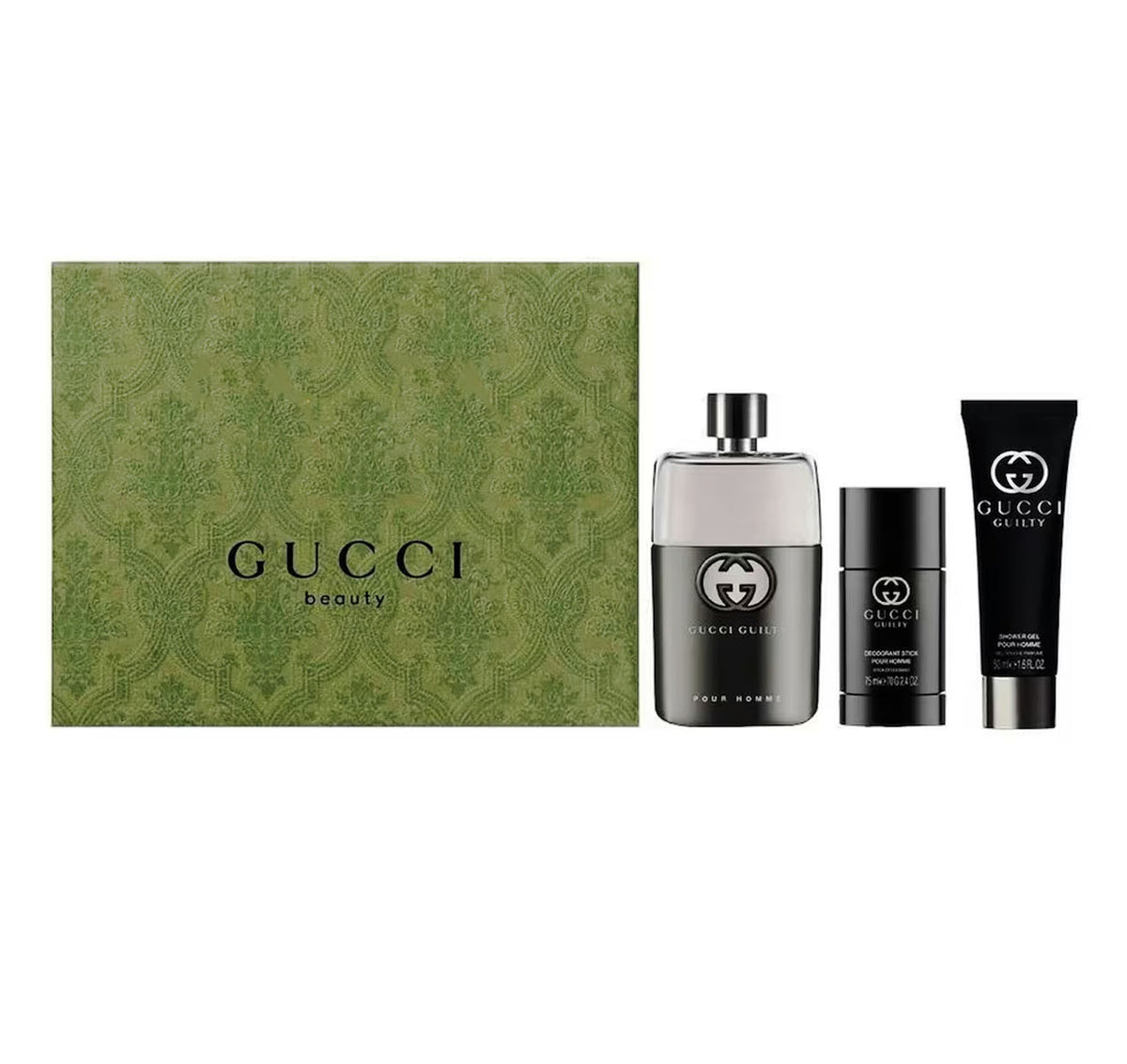 Gucci Guilty Pour Homme Eau de Parfum Gift Set 90ml EDP Spray + 75ml Deodorant Stick + 50ml Shower Gel