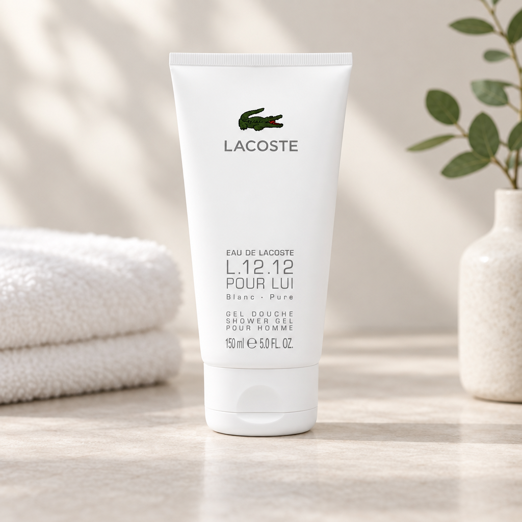 Lacoste Eau de Lacoste L.12.12. Blanc Shower Gel 150ml-white-daylight-perfumezdirect