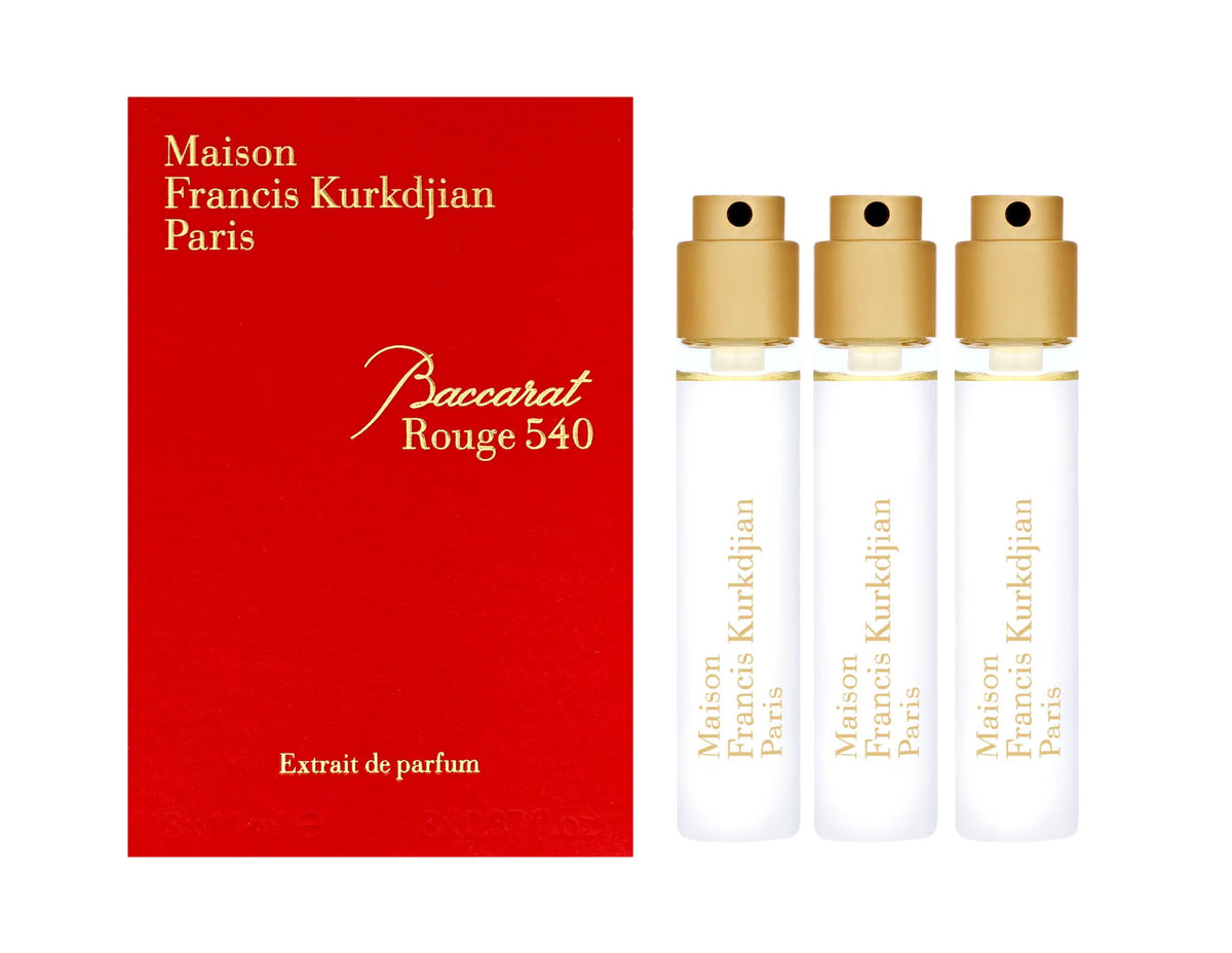 Maison Francis Kurkdjian Baccarat Rouge 540 Extrait de Parfum Travel Set 3 x 11ml Extrait de Parfum Refills