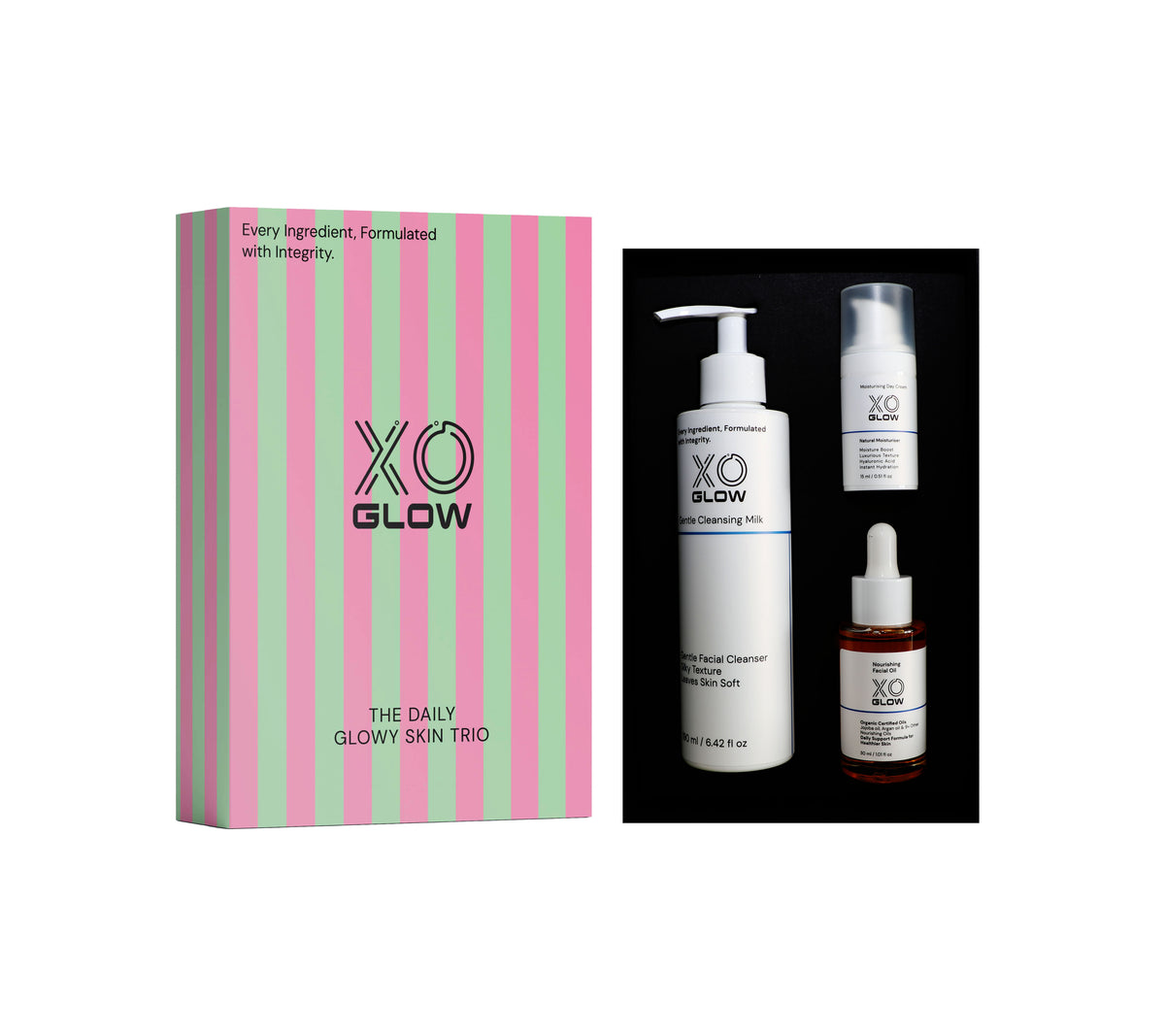XO Glow The Daily Glowy Skin Trio Collection Gift Set 235 ml