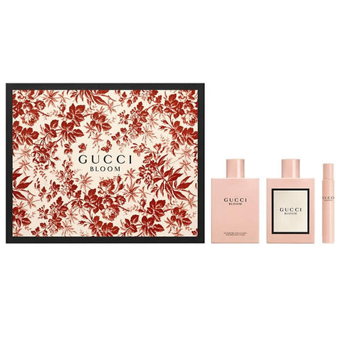 Gucci Bloom Edp 100ml Perfume Spray Body Lotion 100ml Edp 7.4ml Gift Set New - PerfumezDirect®