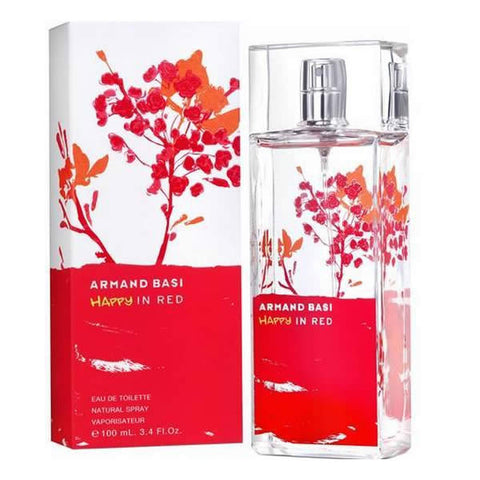 Armand Basi Happy In Red Eau De Toilette Spray 100ml - PerfumezDirect®