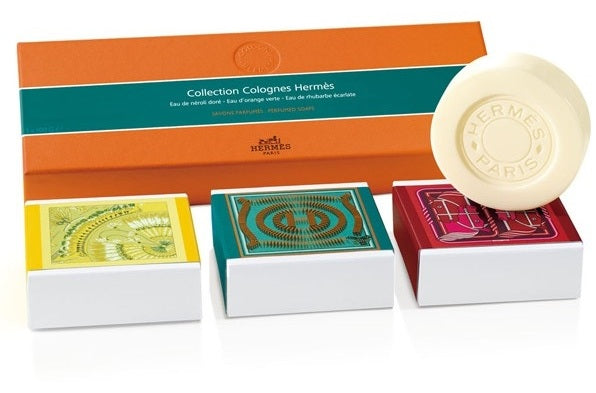 Hermes set buy of 3 perfumed soaps