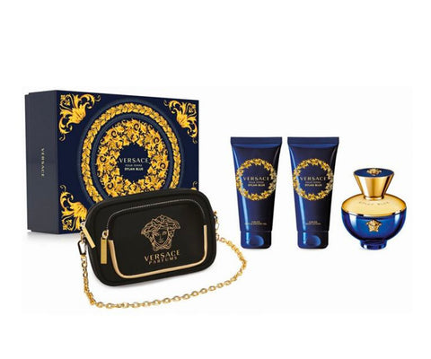 Versace Pour Femme Dylan Blue Eau De Perfume Spray 100ml Set 4 Pieces - PerfumezDirect®