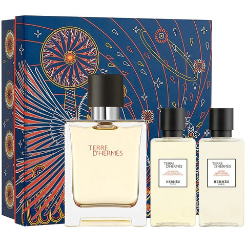 Hermès Terre d Hermès Gift Set 50ml EDT + 40ml Shower Gel + 40ml Aftershave Lotion - PerfumezDirect®