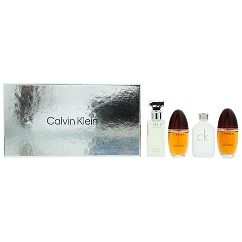 Calvin Klein Women Miniature Gift Set 15ml Eternity EDP + 15ml CK One EDT + 2 x 15ml Obsession EDP - PerfumezDirect®