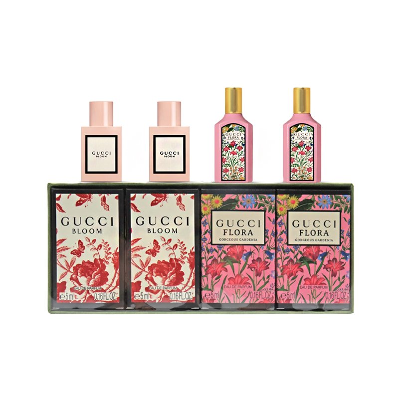 Gucci Miniature Gift Set 2 x 5ml Bloom EDP + 2 x 5ml Flora EDP - PerfumezDirect®