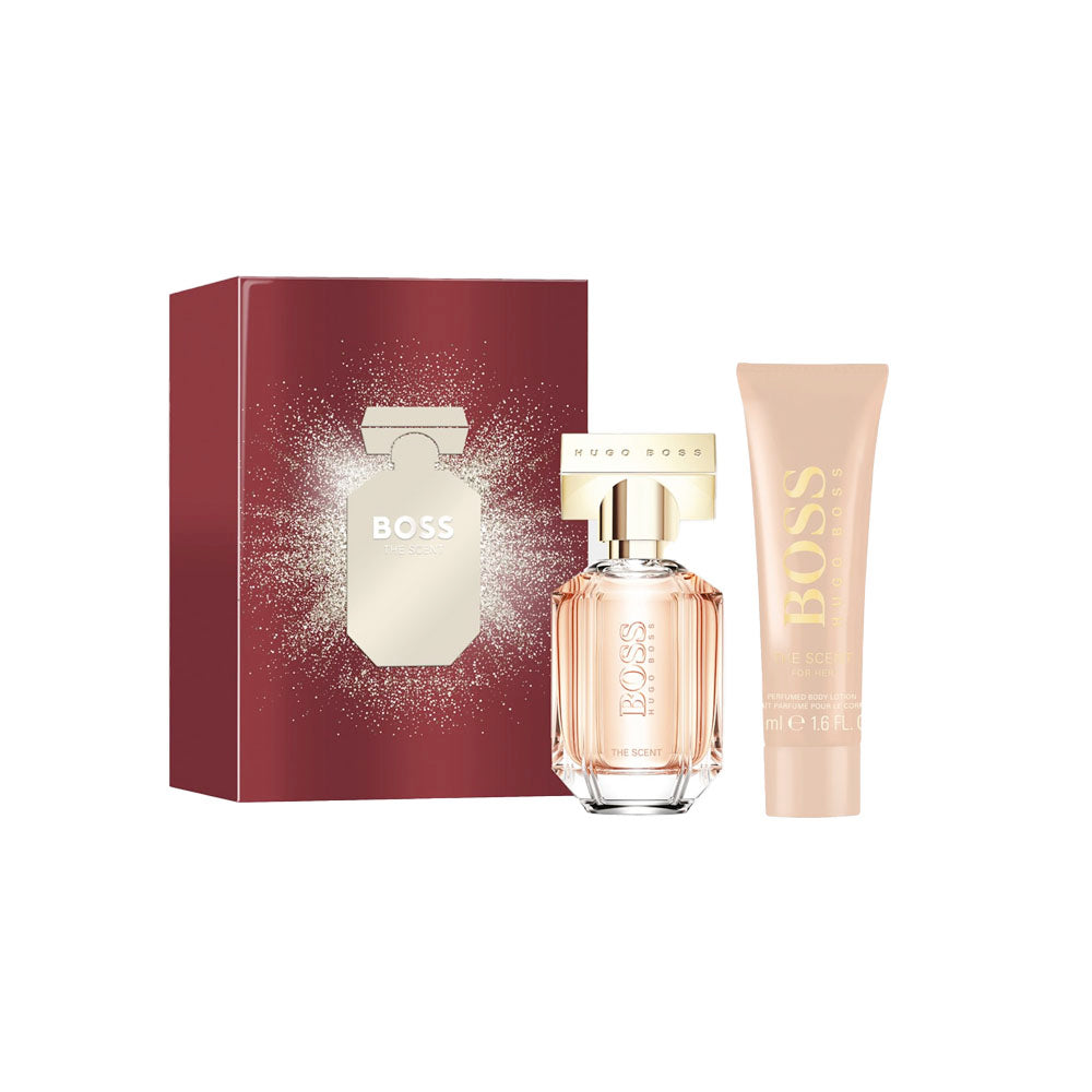 Hugo Boss The Scent For Her Eau De Parfum Gift Set Spray 30ml With Body Lotion