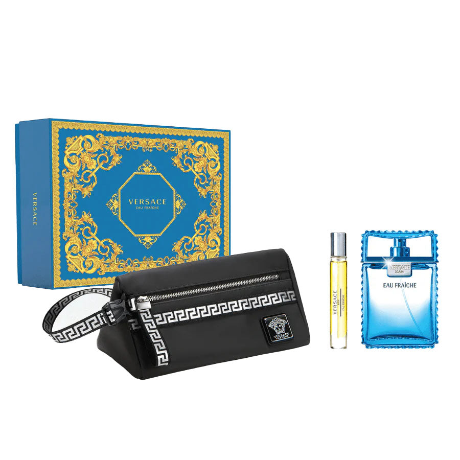 Versace Man Eau Fraiche Gift Set 100ml EDT + 10ml EDT + Bag