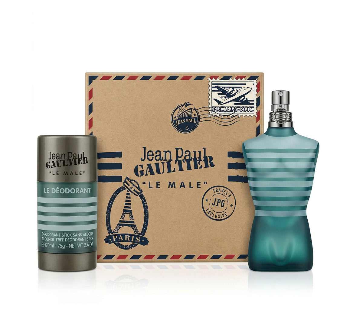 Jean Paul Gaultier Le Male Gift Set 75ml EDT + 75g Deodorant Stick PerfumezDirect