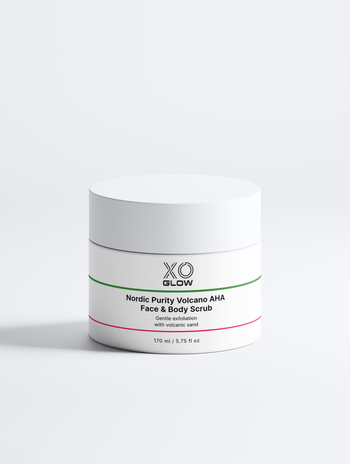 XO Glow Nordic Purity Volcano AHA Face & Body Scrub 170 ml