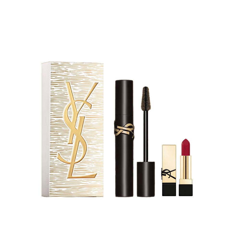 Yves Saint Laurent Gift Set 9ml Lash Clash Extreme Volume Mascara + Mini Rouge Pur Couture Lip Stick 25