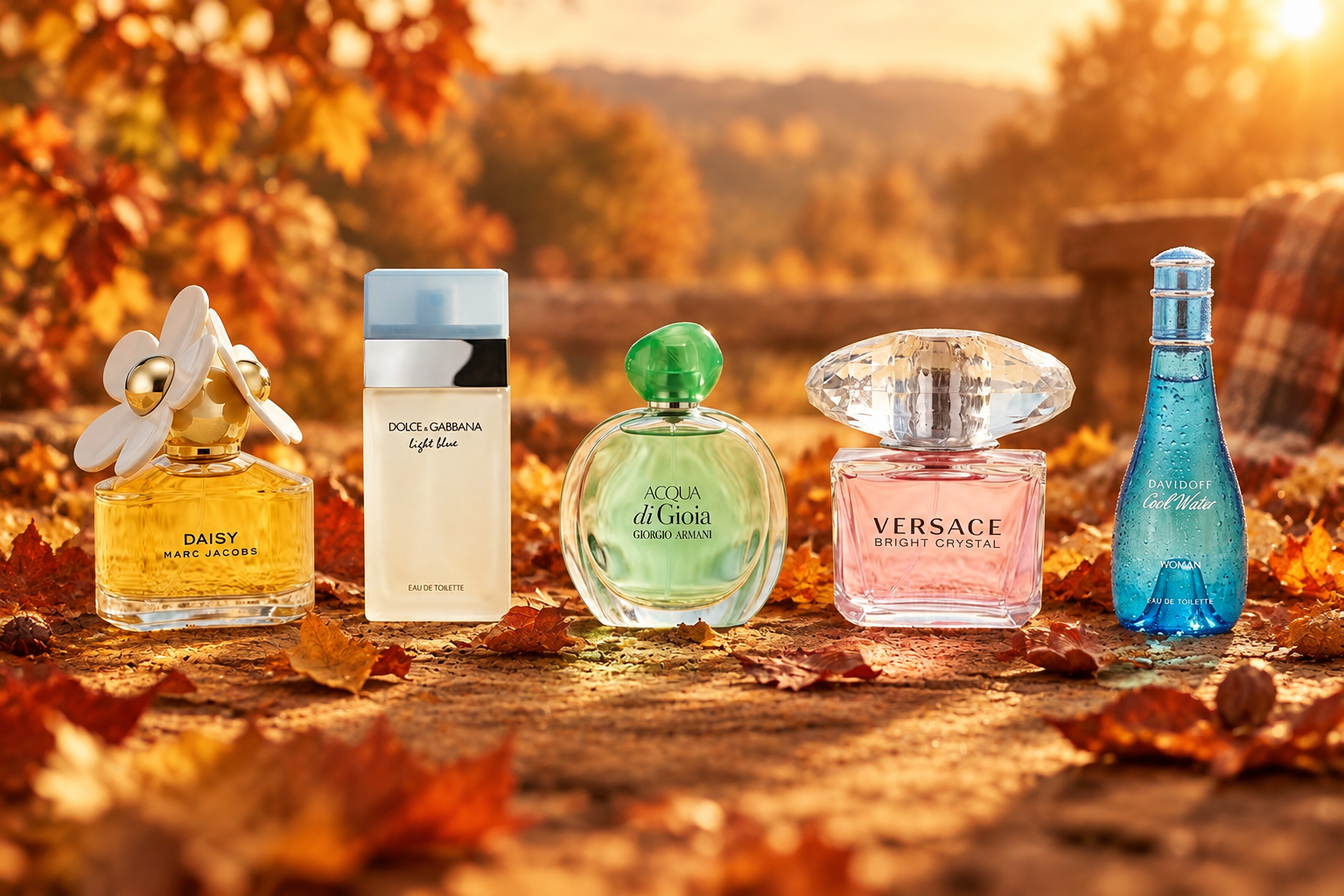 Autumn-feel version of the summer perfume banner