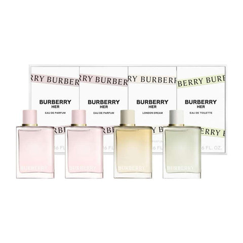 Burberry Miniature Gift Set 2 x 5ml Burberry EDP + 5ml Burberry Her EDT + 5ml Burberry Her London Dream - PerfumezDirect®
