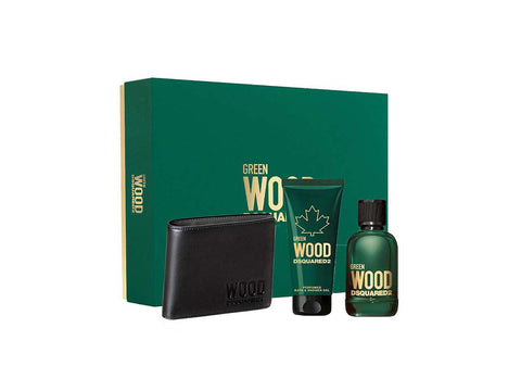DSQUARED2 GREEN WOOD POUR HOMME 100ml Gift Set 3 pieces - PerfumezDirect®