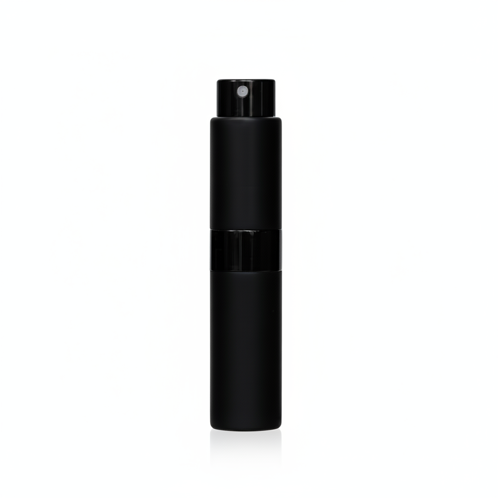 8ml matte black twist-and-spray signature atomiser — refillable travel perfume spray bottle Perfumez Direct