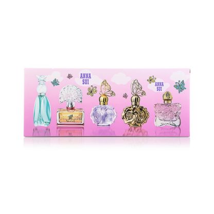Anna Sui Miniature Set 4ml Secret Wish EDT + 4ml Flight of Fancy EDT + 4ml La Vie De Boheme EDT + 4ml La Nuit De Boheme EDP + 4ml Romantica EDT - PerfumezDirect®