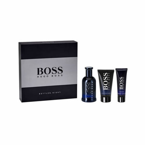 Hugo Boss Bottled Night Eau De Toilette Spray 100ml Set 3 Pieces 2017 - PerfumezDirect®
