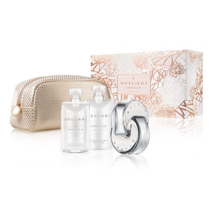 Bvlgari Omnia Crystalline Eau De Toilette Spray 65ml Set 4 Pieces 2019 - PerfumezDirect®