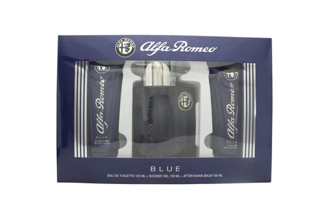 Alfa Romeo Blue Gift Set 125ml EDT + 100ml Shower Gel + 100ml Aftershave Balm - PerfumezDirect®