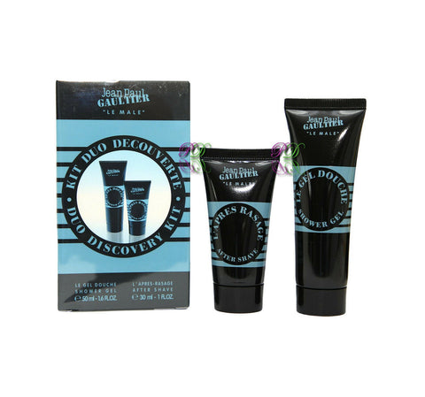 Jean Paul Gaultier Le Male Aftershave Balm 30ml + Shower Gel 50ml Mini Gift Set - PerfumezDirect®