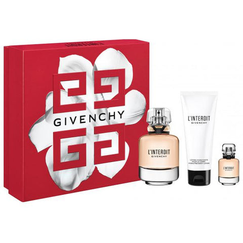Givenchy Set L'interdit Edp 80ml Bodi 75ml Mini Edp 10ml - PerfumezDirect®