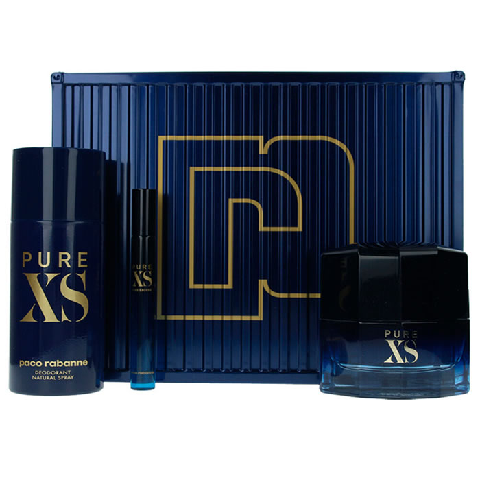 Paco Rabanne Pure XS Eau De Toilette Spray 50ml Set 3 Pieces 2019 - PerfumezDirect®