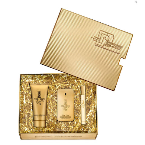 Paco Rabanne One Million Eau De Toilette Spray 50ml Set 3 Pieces 2019 - PerfumezDirect®