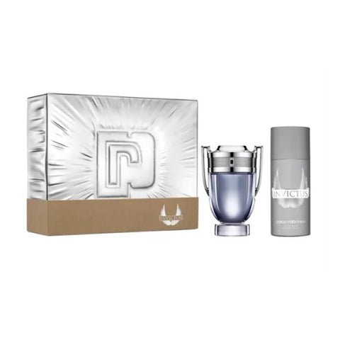 Paco Rabanne Invictus Eau De Toilette Spray 100ml Set 2 Pieces 2020 - PerfumezDirect®