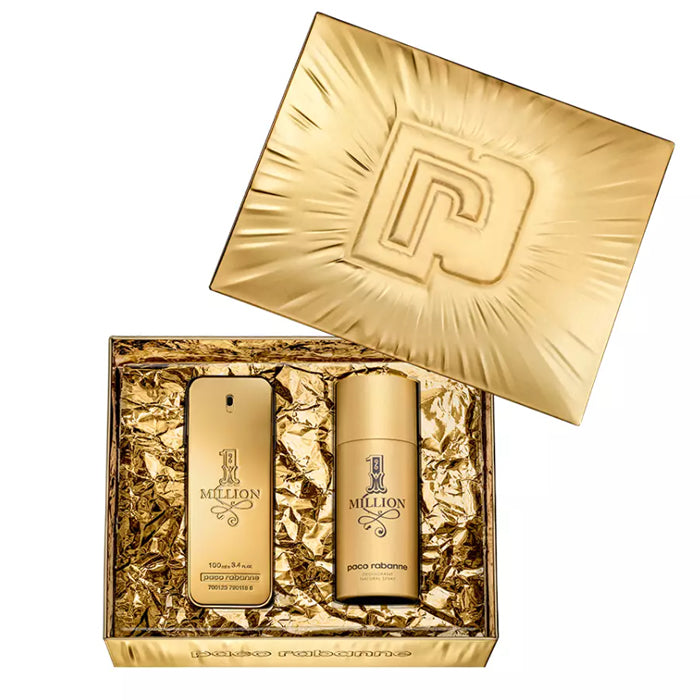 Paco Rabanne One Million Eau De Toilette Spray 100ml Set 2 Pieces 2021 - PerfumezDirect®