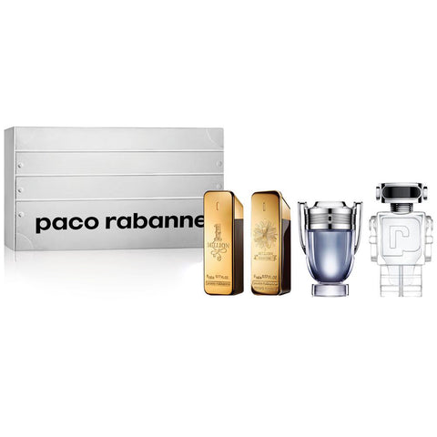 Paco Rabanne Miniature Discovery Gift Set 10ml 1 Million EDT + 10ml 1 Million Parfum EDP + 10ml Invictus EDT + 10ml Phantom EDT - PerfumezDirect®