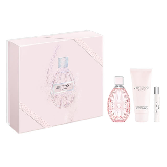 Jimmy Choo L Eau Eau De Toilette Spray 90ml Set 3 Pieces 2019 - PerfumezDirect®