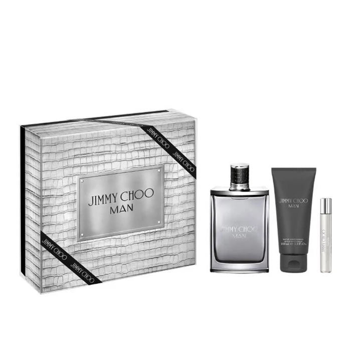 Jimmy Choo Man Eau De Toilette Spray 100ml Set 3 Pieces 2019 - PerfumezDirect®