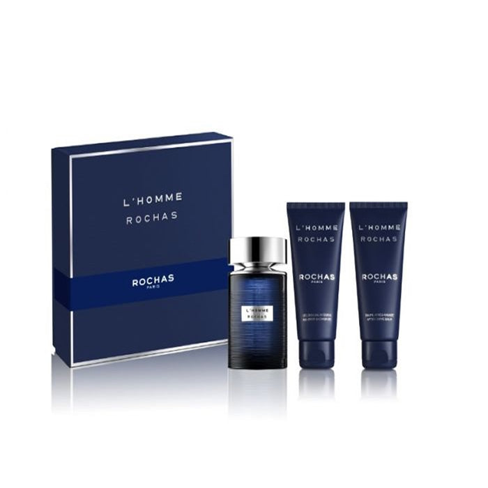 Rochas L Homme De Rochas Eau De Toilette Spray 100ml Set 3 Pieces 2020 - PerfumezDirect®