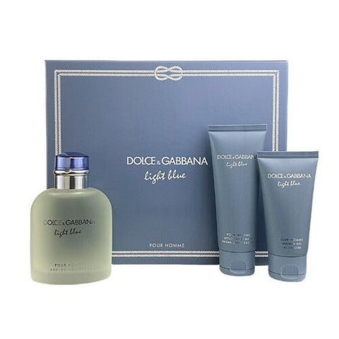 Dolce & Gabbana Light Blue Pour Homme EDT 125ml Gift Set 3 Pieces - PerfumezDirect®