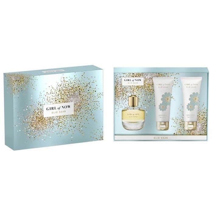 Elie Saab Girl Of Now Eau De Perfume Spray 50ml Set 3 Pieces 2018 - PerfumezDirect®