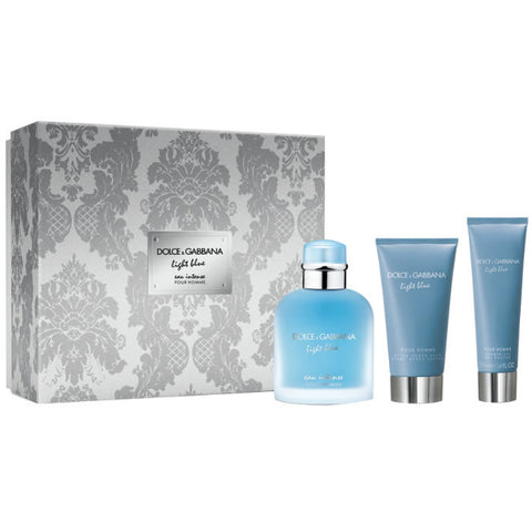 Dolce & Gabbana Light Blue Intense Homme Eau De Perfume Spray 100ml Set 3 Pieces 2019 - PerfumezDirect®