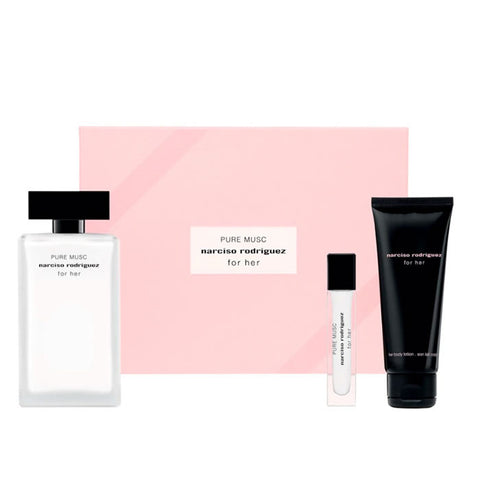 Narciso Rodriguez For Her Pure Musc Eau De Parfum Spray 100ml Set 3 Pieces 2020 - PerfumezDirect®