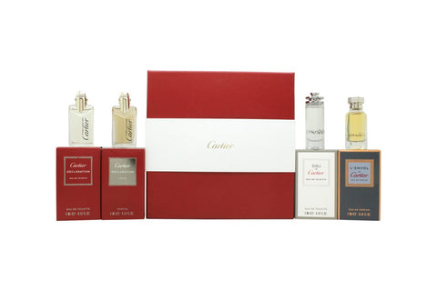 Cartier Miniatures For Men Gift Set 5ml L Envol de Cartier EDP + 5ml Eau De Cartier EDT + 4ml Declaration EDT + 4ml Declaration EDP - PerfumezDirect®