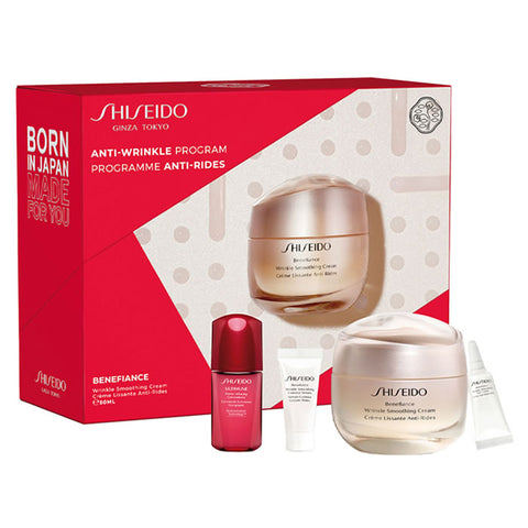 Shiseido Benefiance Wrinkle Smoothing Day Cream 50ml Set 4 Pieces 2020 - PerfumezDirect®