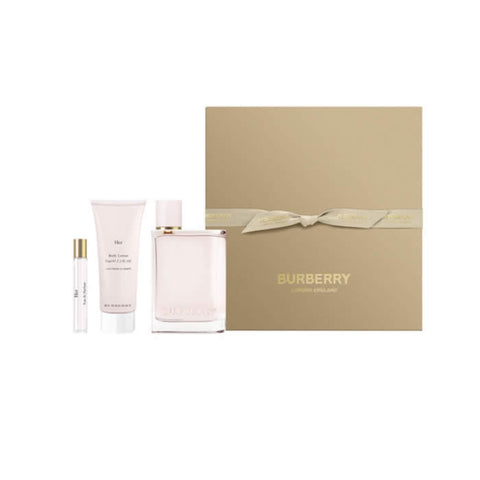 Burberry Her Eau De Parfum Spray 100ml Set 3 Pieces - PerfumezDirect®