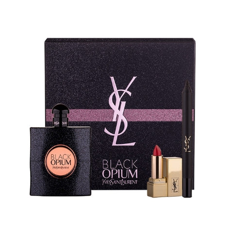Yves Saint Laurent Black Opium Gift Set 50ml EDP + 0.8g Eye Pencil + 2ml Mascara False Lash Effect - PerfumezDirect®