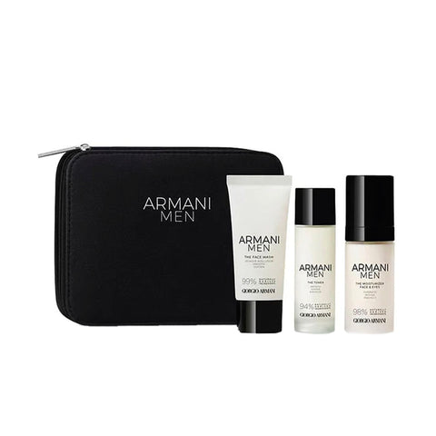 Giorgio Armani Armani Men Gift Set 30ml Face Wash + 30ml Toner + 30ml Moisturizer - PerfumezDirect®