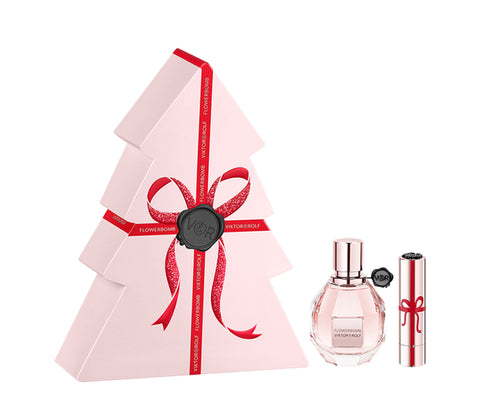 Viktor & Rolf FlowerBomb Christmas Edition Gift Set 50ml EDP + 5g Lipstick - PerfumezDirect®