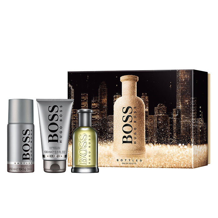 Boss Bottled Eau De Toilette Spray 100ml Set 3 Pieces - PerfumezDirect®