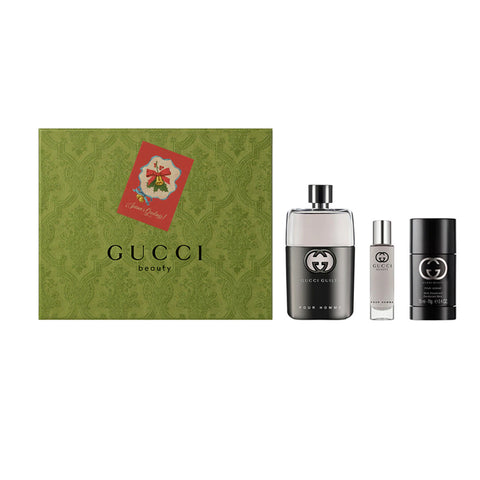 Gucci Guilty Pour Homme Eau De Toilette Spray 90ml Set 3 Pieces - PerfumezDirect®