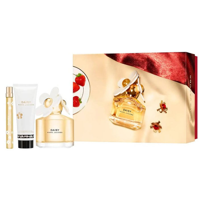 Marc Jacobs Daisy Eau De Toilette Spray 100ml Set 3 Pieces - PerfumezDirect®