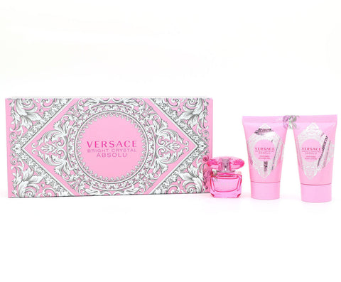Versace Bright Crystal Absolu Gift Set Edp 5ml Body Lotion 25ml Shower Gel 25ml - PerfumezDirect®