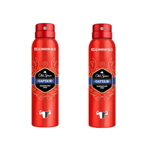 Old Spice Captain Deodorant Spray 150ml Set 2 Pieces 2019 - PerfumezDirect®