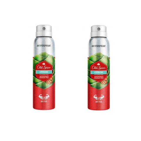 Old Spice Citron Deodorant Spray 150ml Set 2 Pieces 2019 - PerfumezDirect®